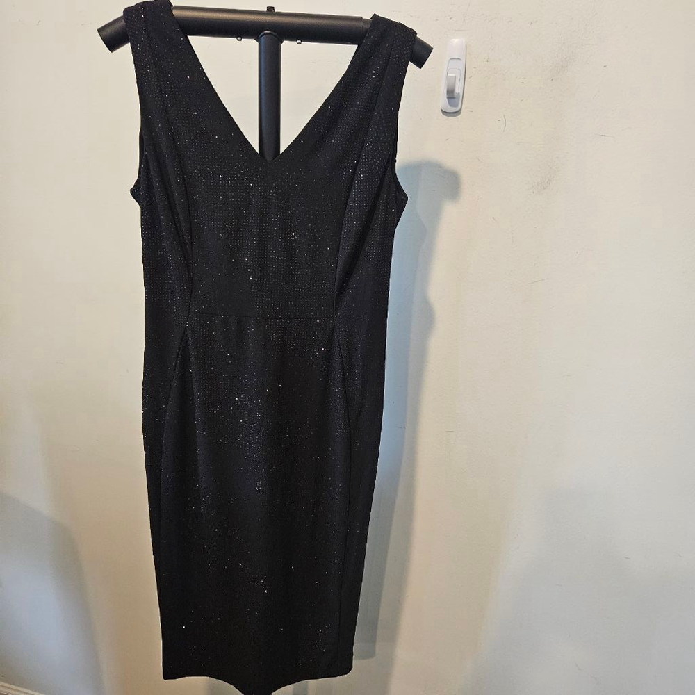 Calvin Klein Women’s Sleeveless Black Shimmer Dress Size 6